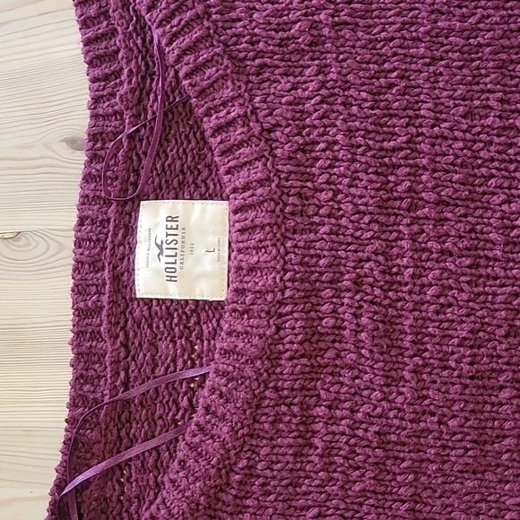 𝅺HOLLISTER Oversized Burgundy Sweather US L - Picture 4 of 10